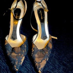 Jones New York black lace high heels